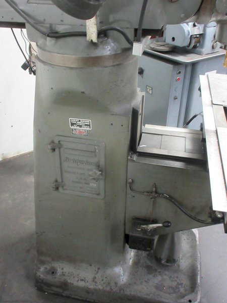 Bridgeport 1J Vertical Mill, Step Pulley Speed Change Head, 9&quot;x42&quot; Table, Newall DP700 2-Axis Digital Readouts- Auction Item