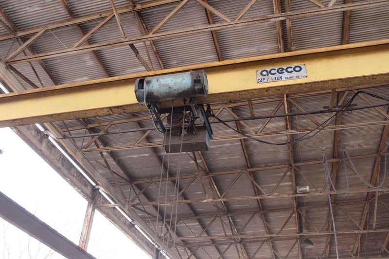 7.5 TON x 47' ACECO SINGLE GIRDER BRIDGE CRANE: STOCK # 18257