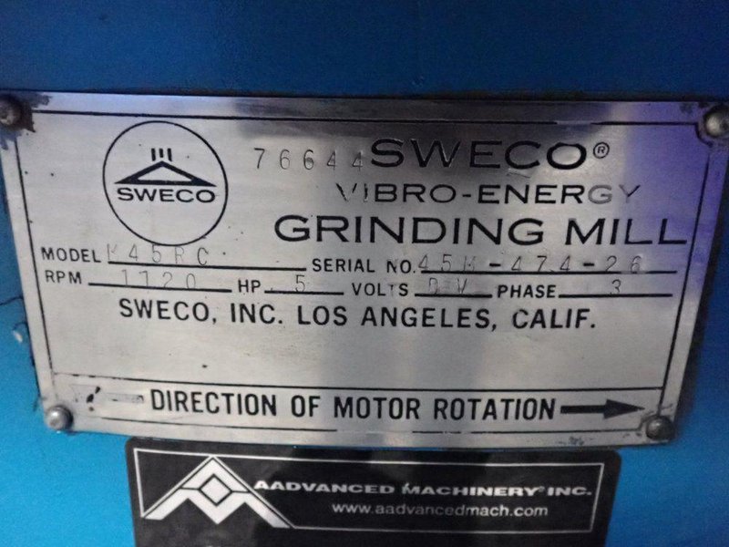 SWECO 5 HP SEPARATOR  -  M45RC