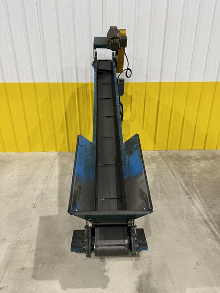 8&quot; WIDE X 6&#039; HIGH NEW LONDON ENG MODEL #500 MOTORIZED BELT INCLINED PARTS CONVEYOR: STOCK #20069