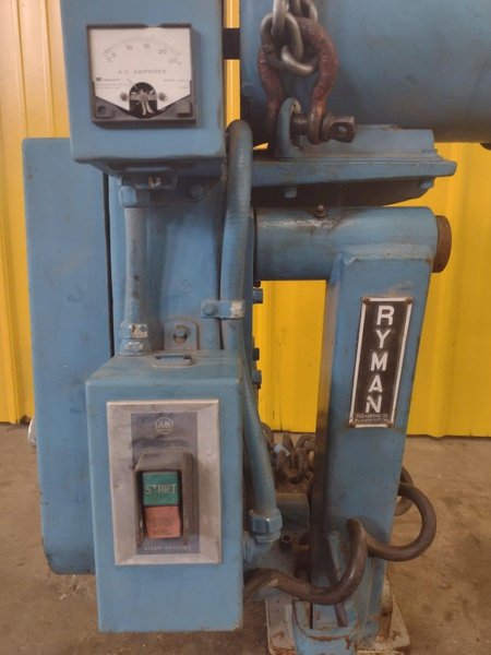 7.5 HP RYMAN ENGINEERING MODEL #712L LATHE TOOL POST GRINDER ABRASIVE BELT GRINDING HEAD: STOCK #15246