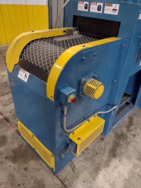 4 WHEEL X 18" VIKING MODEL #MP1809P CHAIN MESH BELT DE-FLASHING / SHOT BLAST MACHINE: STOCK #21636