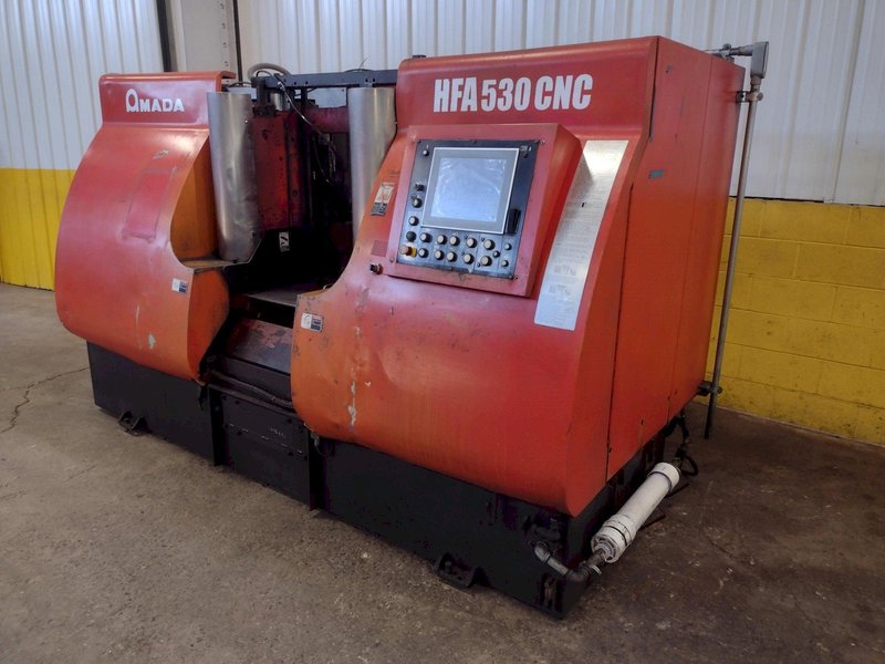 21" x 21" AMADA MODEL HFA530CNC AUTOMATIC HORIZONTAL BANDSAW: STOCK 18232