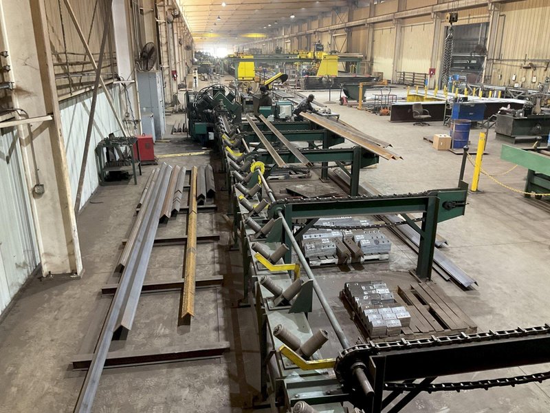 6" x 6" x 1/2" CONTROLLED AUTOMATION MODEL #ABL-74 AUTOMATIC ANGLE PUNCH &amp; SHEAR LINE: STOCK #24935
