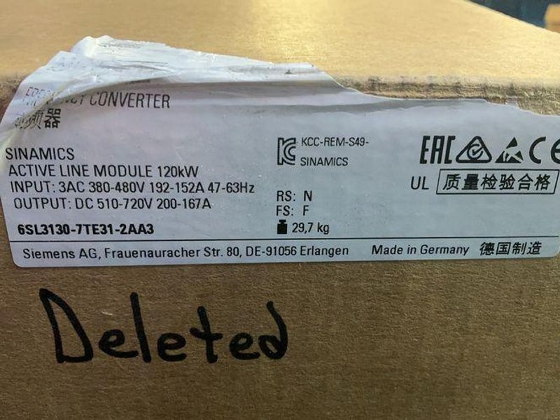 SIEMENS ACTIVE LINE MODULE   -  6SL3130-7TE31-2AA3