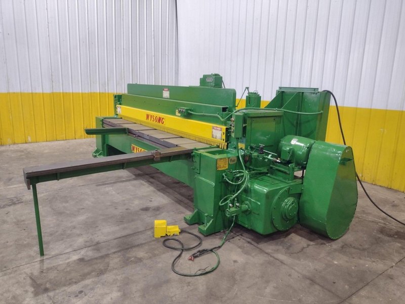 10' X 1/4" WYSONG MODEL #1025-F MECHANICAL POWER SQUARING SHEAR: YOBRO #25202