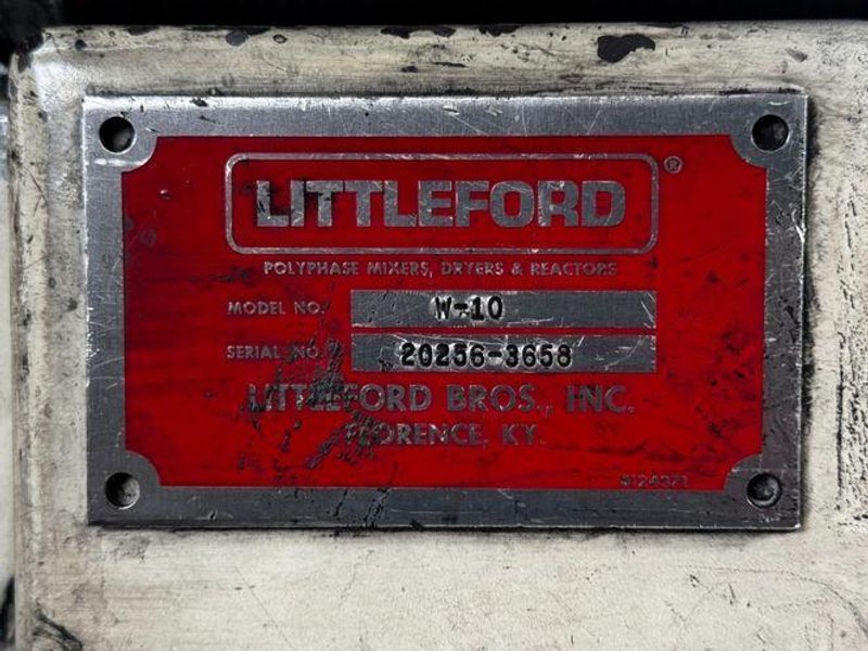 10 Liter Littleford High Intensity Mixer, Model W-10