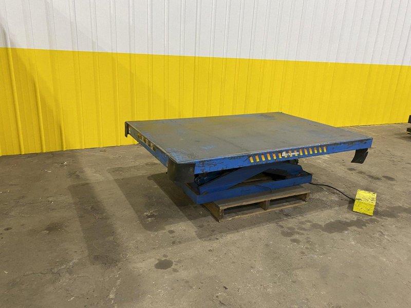 6,500 LB CAPACITY, 48&quot; X 72&quot; TABLE BISHAMON ELECTRIC/HYDRAULIC SCISSOR LIFT TABLE: STOCK #19942