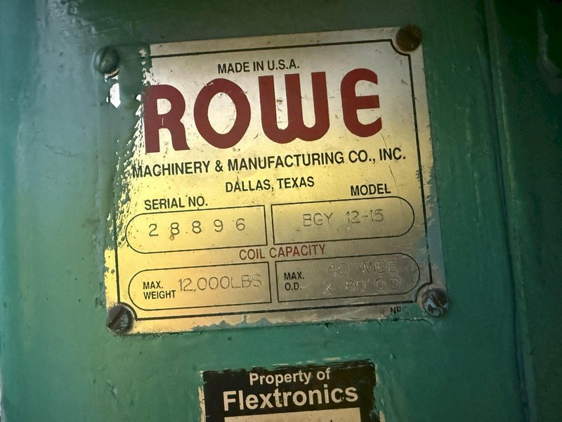 10,000 LBS X 24" X .105" ROWE ENTRY SERVO FEED LINE, COIL CAR, REEL, STRAIGHTENER, INDRAMAT SERVO FEED: YOBRO #24518