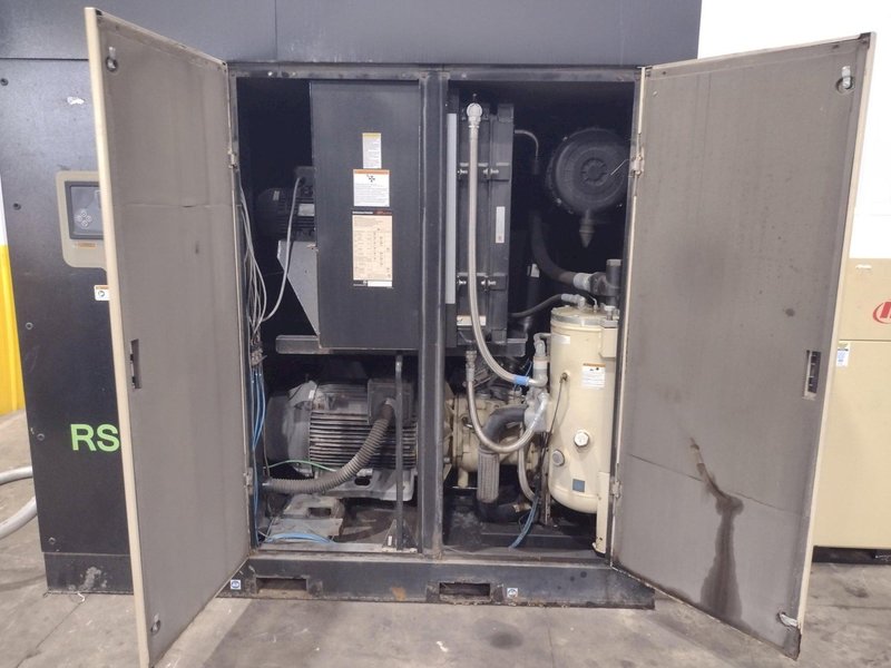 100 HP INGERSOLL-RAND MODEL RS75i-A125 ROTARY SCREW AIR COMPRESSOR W/ AIR DRYER: YOBRO #25976