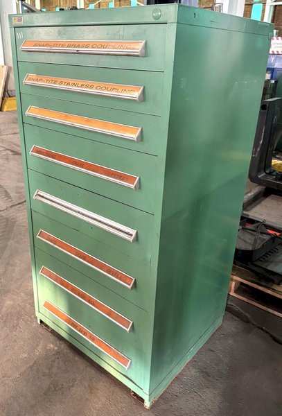 Vidmar Storage Cabinet, 8 Drawer, 30"W x 27-3/4"D x 59"H