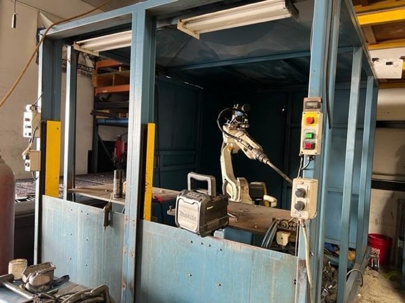 OTC Almega Arc Cell E-120 AX2 Robotic Weld Cell, 2012