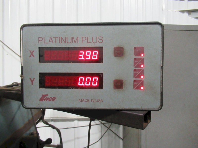 Enco 100-1529 Vertical Knee Mill, 9x42 Table, Power Table Feed, DRO- Auction Item