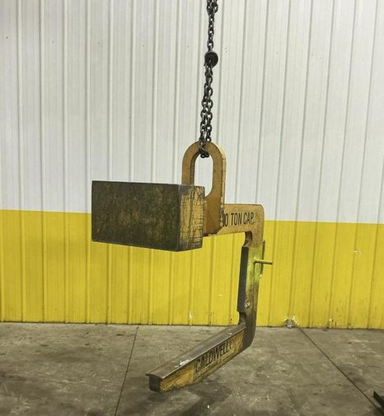 10 TON X 48" CALDWELL #82-10-48 COIL LIFT C-HOOK. STOCK # 0436026