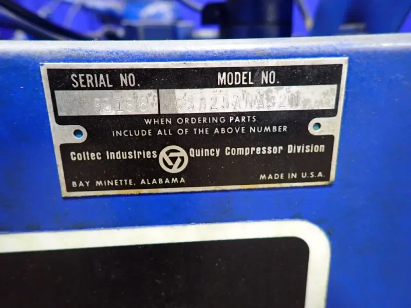 QUINCY AIR COMPRESSOR  -  OSB 25ANA32N