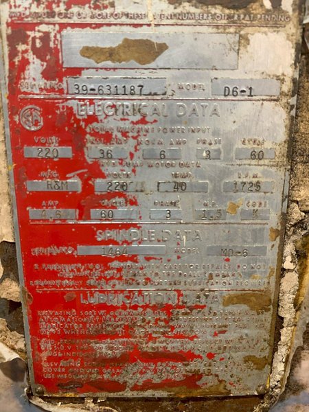 6&quot; x 18&quot; DOALL MODEL D6-1 SURFACE GRINDER. STOCK # 0312222