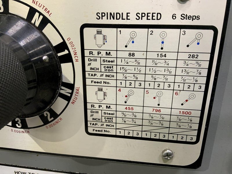 8" X 36" LINCOLN MODEL 820A RADIAL ARM DRILL: STOCK #80957