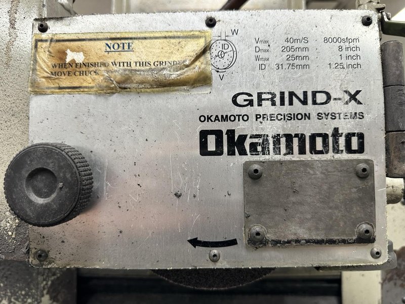 Okamoto ACC-8.20ST Hydraulic Surface Grinder