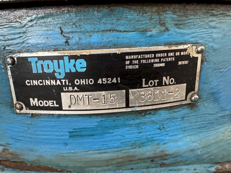 TROYKE DMT-15 CROSS SLIDE ROTARY TABLE, 12"X12" T-SLOT TABLE STOCK # 1113324