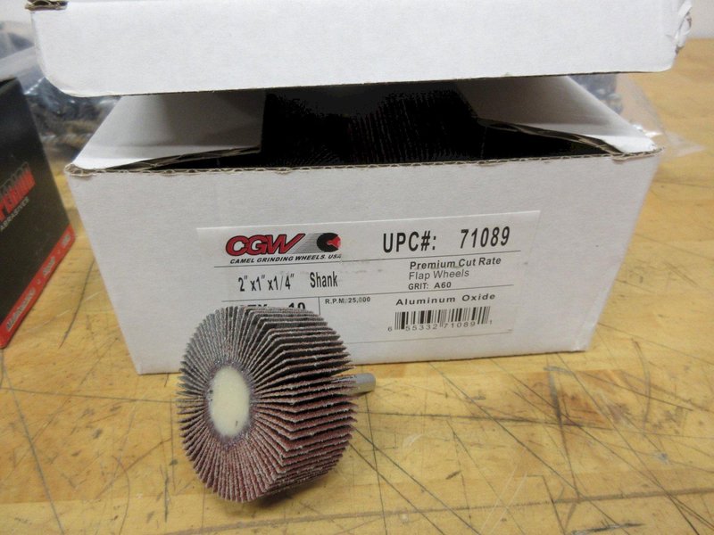 Flex Hone 12MM Brushes, Assorted Wire Tube Brushes,  Assorted 1/4" Shank Flap Disks- Auction Item