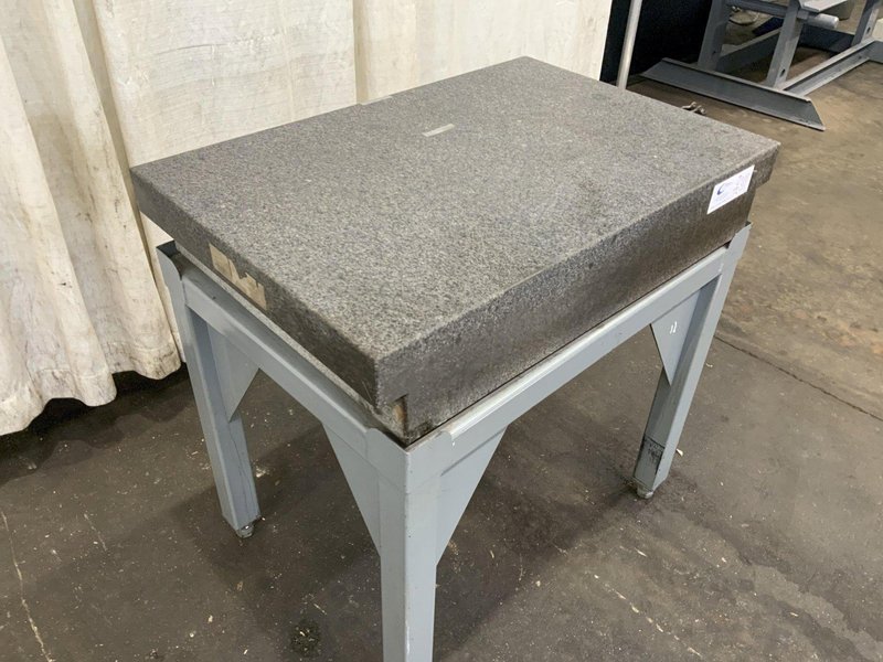 24" X 36" X 8" THICK CTEK TWO LEDGE GRANITE SURFACE PLATE  &amp; STAND: STOCK #81130