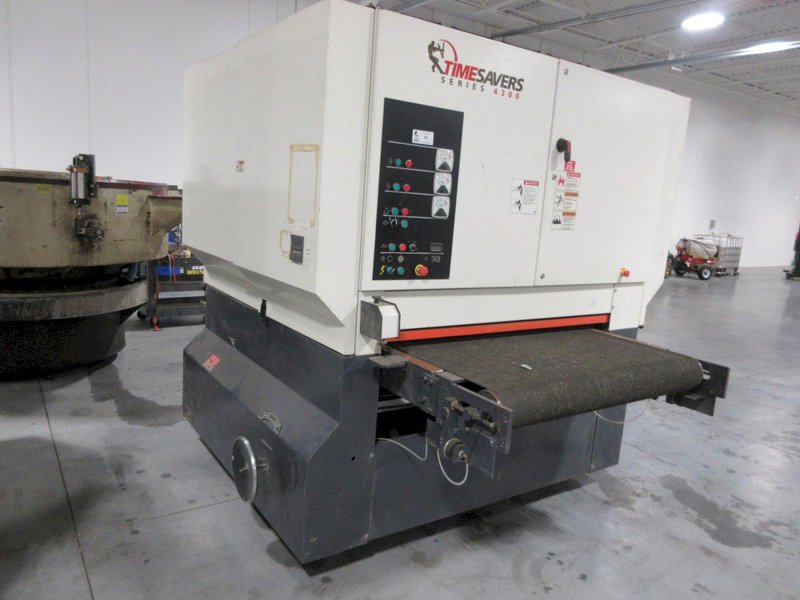 Time Savers 4300 Series Triple Head 52" Wide Belt Conveyor Feed Sanding Machine, Model 4331-45-001- Auction Item