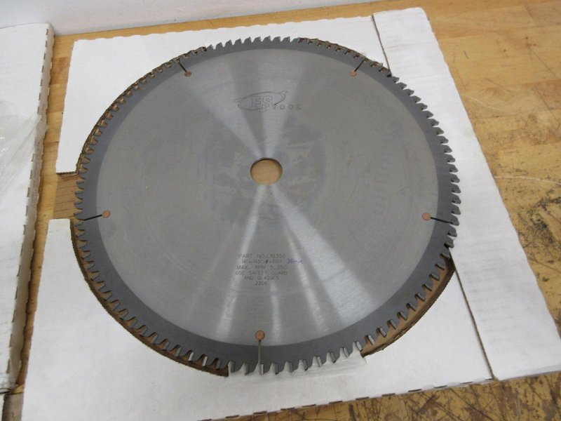 FS Tool Carbide Tipped Cut-Off Saw Non-Ferrous Blades (2) 14" x 30mm x 100T **One New, One Slight Use**, (1) 350mm x 32mm x 108T **New**- Auction Item