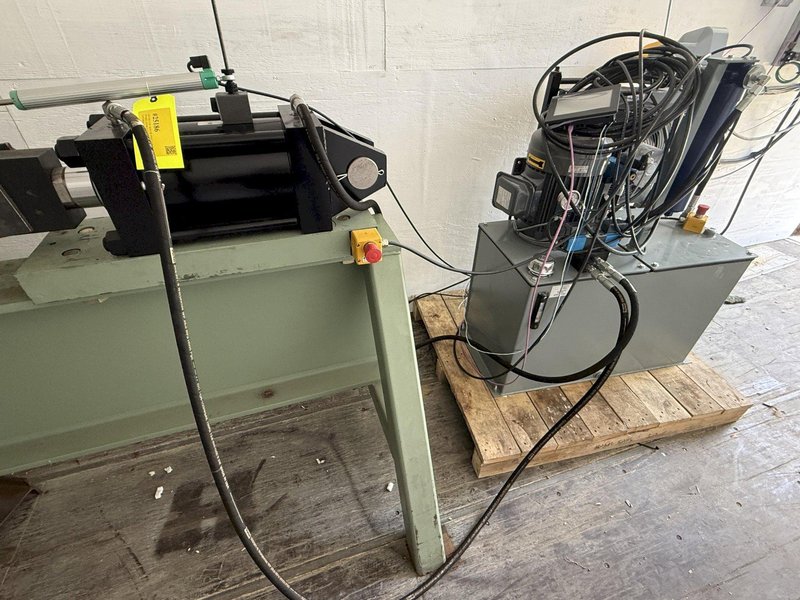 200 TON X 15' BEECHE WIRE CABLE FORCE TENSILE HYDRAULIC TEST BENCH, WITH CONTROLLER &amp; DISPLAY, NEW 2020: YOBRO #25186