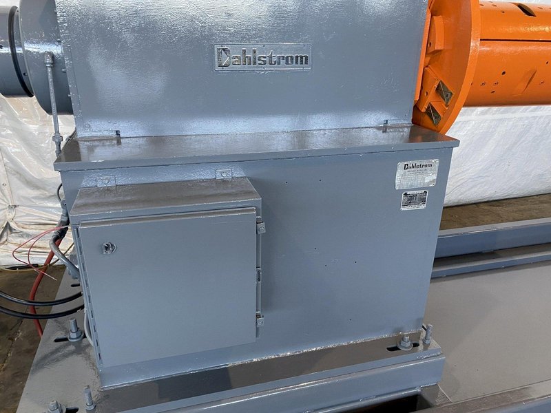 20,000 LBS X 48&quot; DAHLSTROM MODEL #20H-48-2024 POWERED HYDRAULIC UNCOILER &amp; PEELER TABLE: STOCK #16210