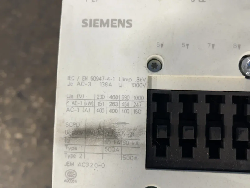 SIEMENS SIRIUS 3RT1 SERIES POWER CONTACTOR  -  3RT1466-6NB36