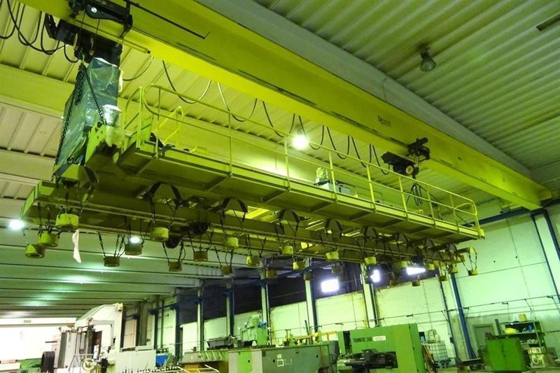 Fimec crane with magnetic plate hoist - 15 ton x 12 500 mm