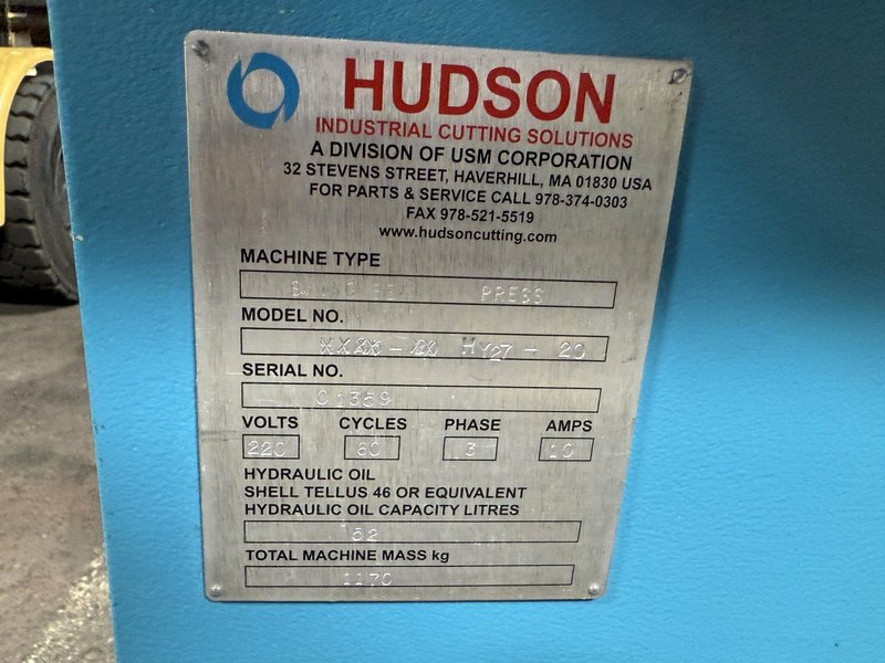 27 Ton Hudson Die Cutting Clicker Press