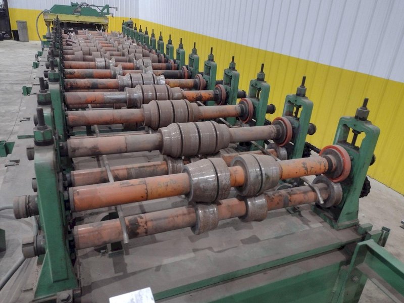 16 STAND X 36&quot; WIDE R-PANEL ASC ROLLFORMER LINE WITH REEL &amp; CUT OFF, BECK CONTROLS: STOCK 21176