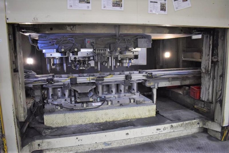 1200 Ton Minster E2-1200 Eccentric Shaft Straight-Side Transfer Press, 12&quot; STR, 44&quot; SH, 120&quot; LR x 60&quot; FB BA, 25-45 SPM