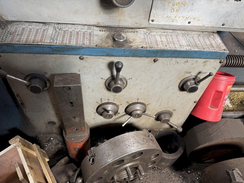 36" X 120" BROADBENT 16" HOLLOW SPINDLE ENGINE LATHE.  STOCK #0889125