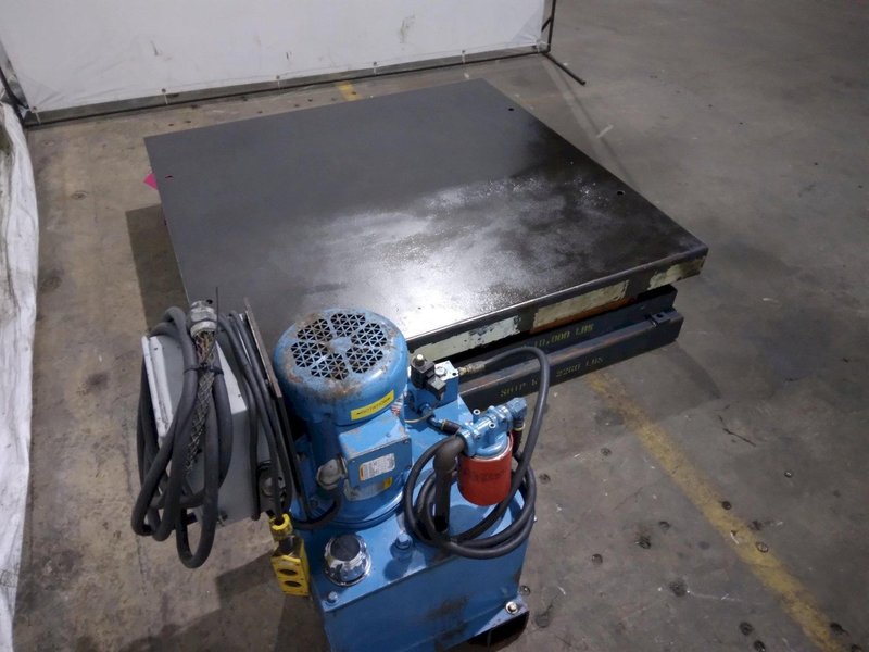 10,000 LB X 60" X 60" X 72" VESTIL EHLT-10-60 HYDRAULIC LIFT TABLE. STOCK # 1167023