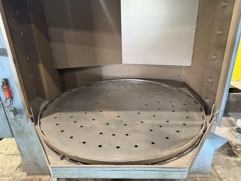 72” PANGBORN MODEL #6LK-7 ROTARY TABLE SHOT BLAST MACHINE, ONLY 962 HOURS: YOBRO #25200