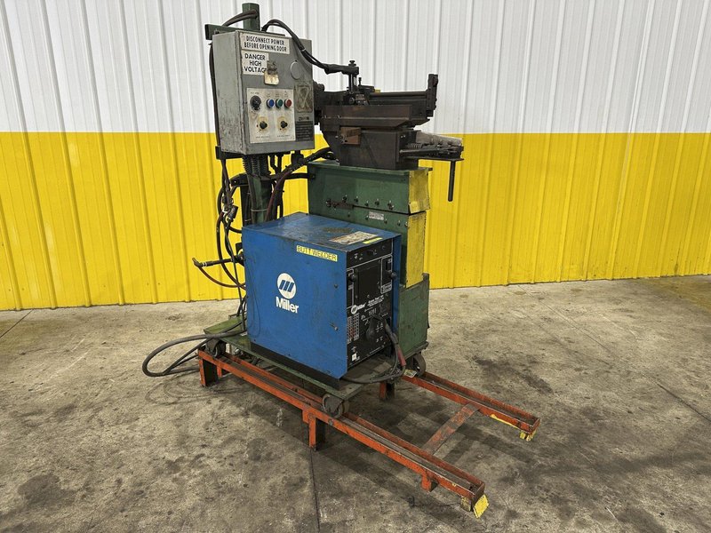 10&quot; GUILD MODEL #PSA-135-10 SHEAR END COIL STRIP WELDER WITH MILLER ECONO-TWIN HF WELDER: STOCK #22611