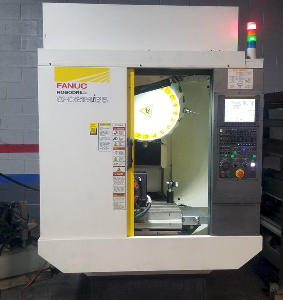 Fanuc Robodrill D21MiB5adv CNC Vertical Machining Centers, 5-Axis, 10K RPM, Rigid Tap, Fanuc 31iB5 Ctrl., 21 ATC, Robotic Loader System, New 2021