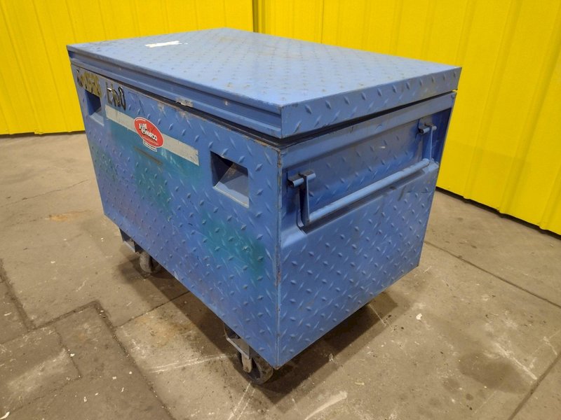 61&quot; X 31&quot; x 39&quot; BLUE STEEL PORTABLE JOB BOX: STOCK 20055