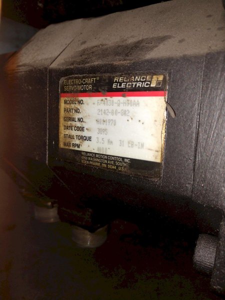 4&quot; X .080&quot; PA INDUSTRIES MODEL #SRF-100 PRESS MOUNTED SERVO FEED: STOCK 13737