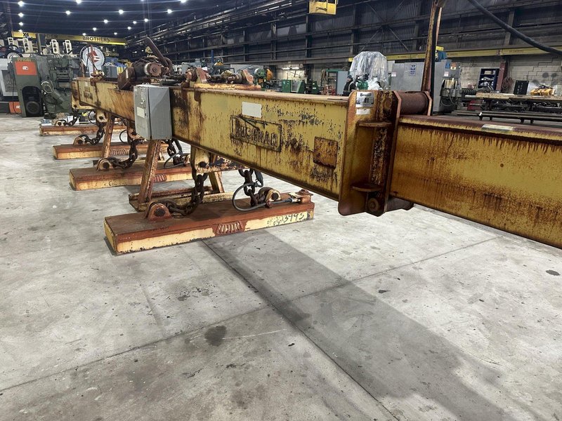 53 TON (107,500 LBS) BUSHMAN MODEL #MT420 TELESCOPING MAGNETIC SPREADER LIFTING BEAM  W/ OHIO MAGNETICS DIESEL GENERATOR: STOCK #20420