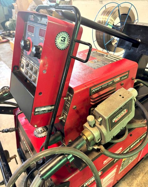 450 Amp Lincoln Welder Power Wave 455M/STT, 10M Dual Feeder, Cart