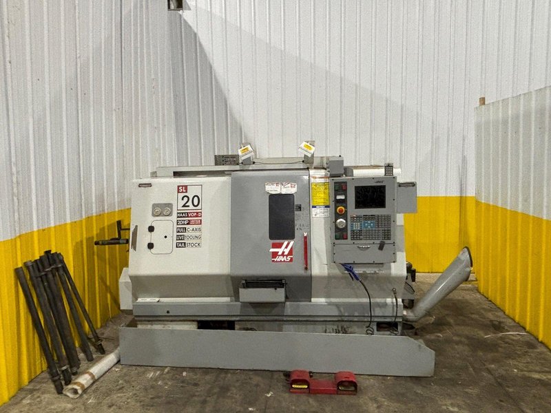 2004 HAAS MODEL #SL-20T CNC LATHE TURNING CENTER C AXIS &amp; LIVE TOOLING: YOBRO #24480