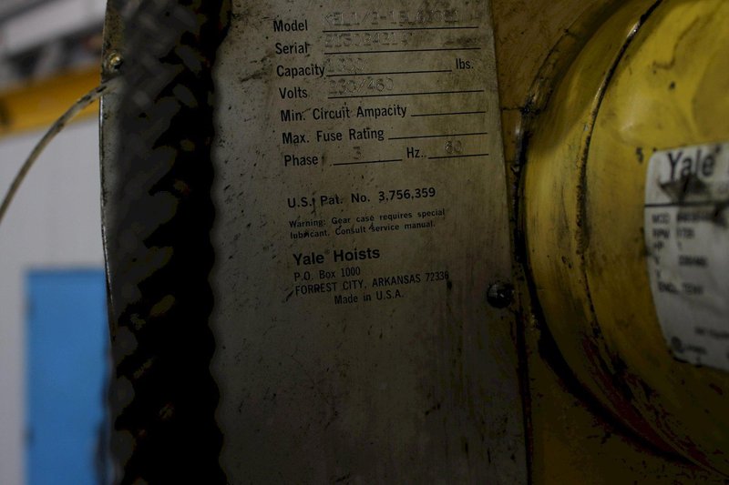 1/2 YALE CHAIN HOIST: STOCK #65782