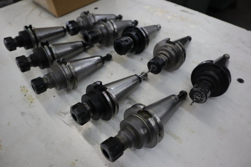 CT40 Taper Tool Holders; (3) ER20 Collet Holders, (7) ER16 Collet Holders- Auction Item