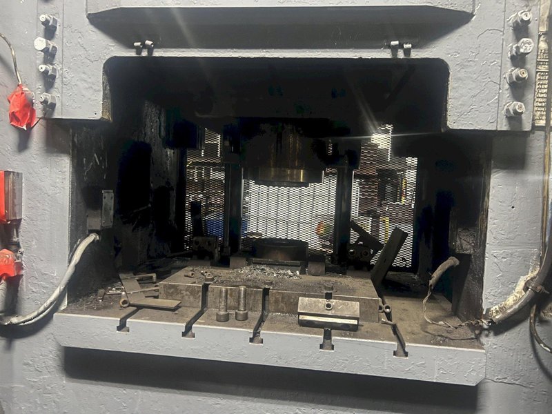 300 TON VALDARNO STRAIGHT SIDE FORGING TRIM PRESS, UPDATED CONTROLS: STOCK #19110