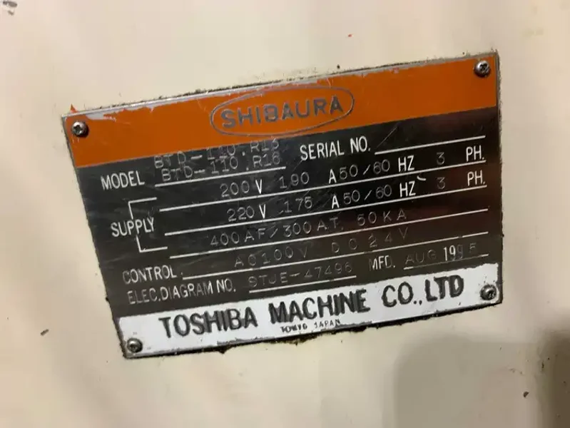 1995 TOSHIBA BTD-110R16 | Boring Mills, Horizontal, Table Type