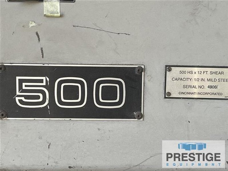 Cincinnati 500HS 1/2&quot; X 12&#039;&#039; Hydraulic Plate Shear