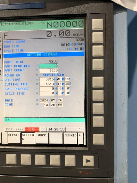 Matsuura MAM72-63V PC2 5-Axis VMC 2009, Matsuura G-Tech 301 CNC Control, 2 Pallets, 5th Axis, 12,000RPM, 120 ATC Expandable, Through Spindle Coolant, Rigid Tapping, Probe, Laser Tool Measure.